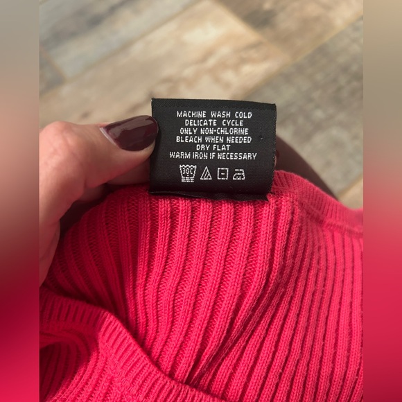 Polo by Ralph Lauren Pink Ribbed Button Crop Top - Picture 8 of 8